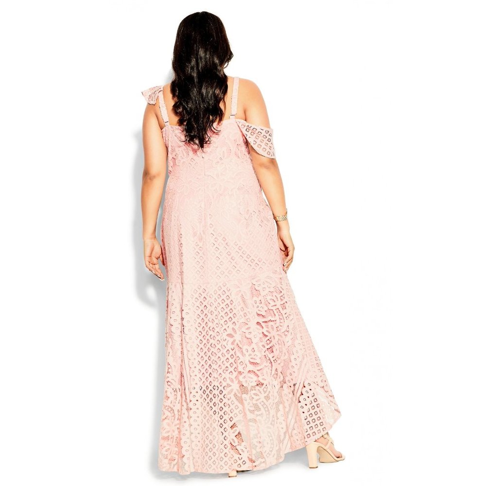 NWT City Chic Maxi Femme Fatale Pink Blush M = 18 = 2X - Picture 2 of 6
